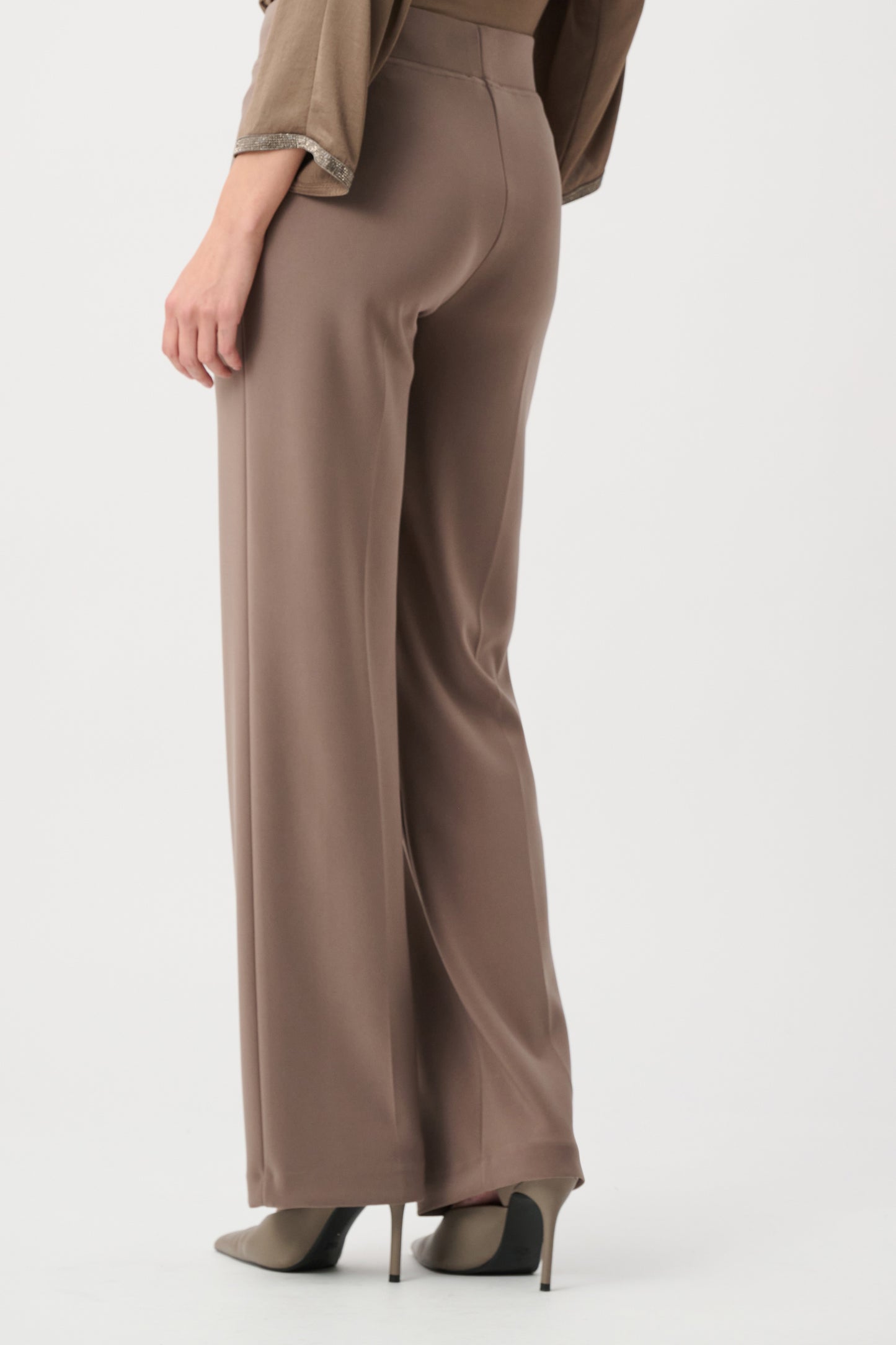 Joseph Ribkoff Classic Wide Leg Pants - Mink - Sizes: 10 14 16