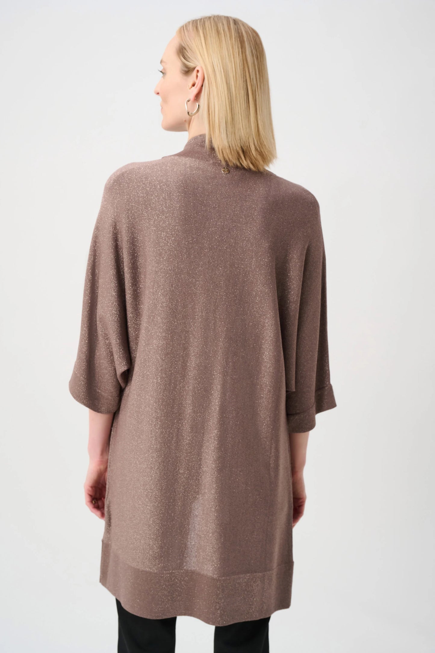 Joseph Ribkoff Sparkle Knit Cover Up - Mink/Gold - Sizes: XS/S M/L