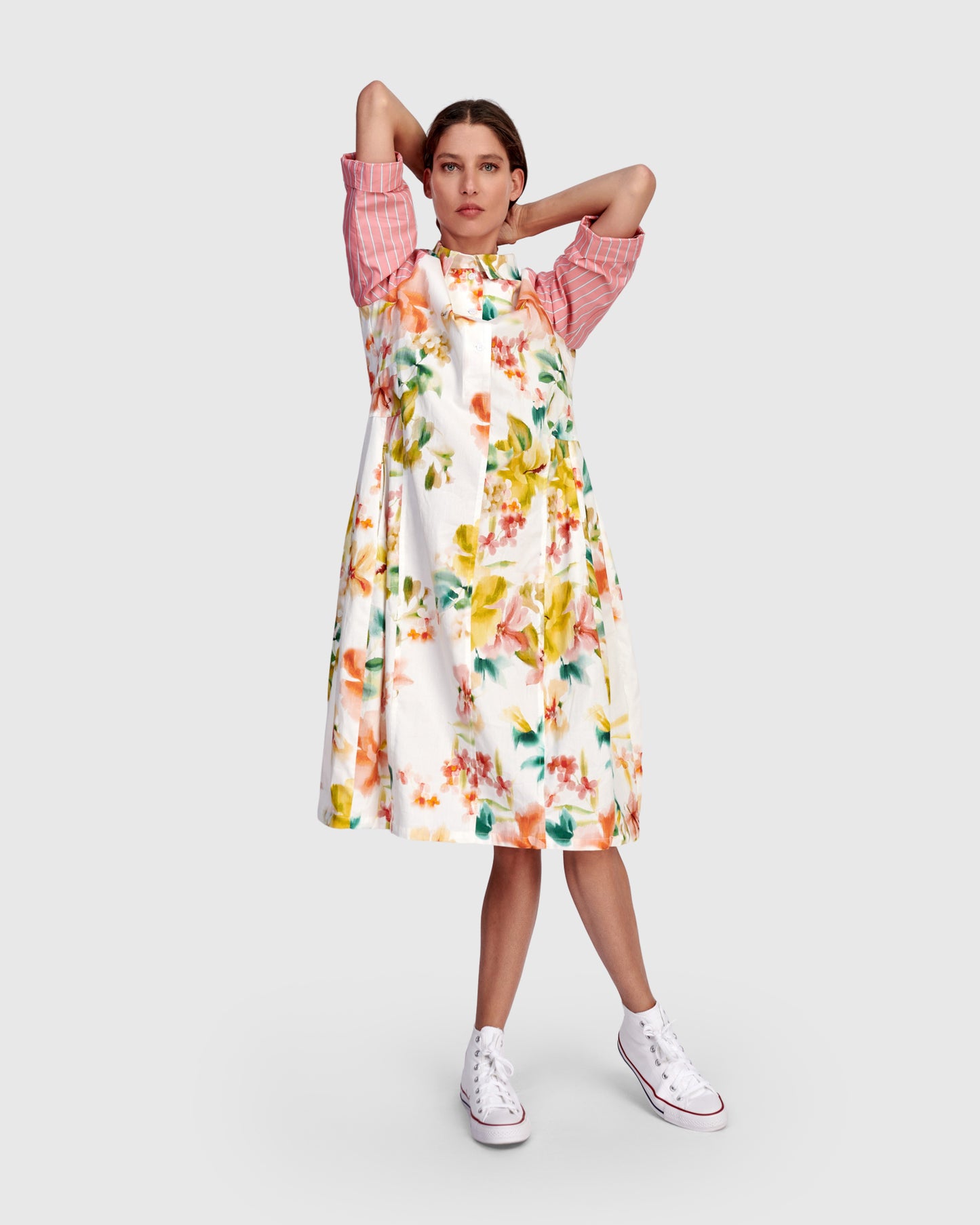 Alembika Shirtmaker Cocoon Dress - Garden Mix - Sizes: 10(1) 12(2) 14(3) 16(4)