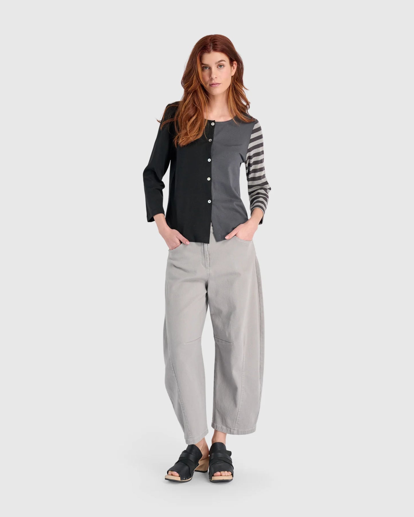 Urban by Alembika Go-To Barrel Pants - Grey - Sizes: 10(1) 12(2) 16(4)