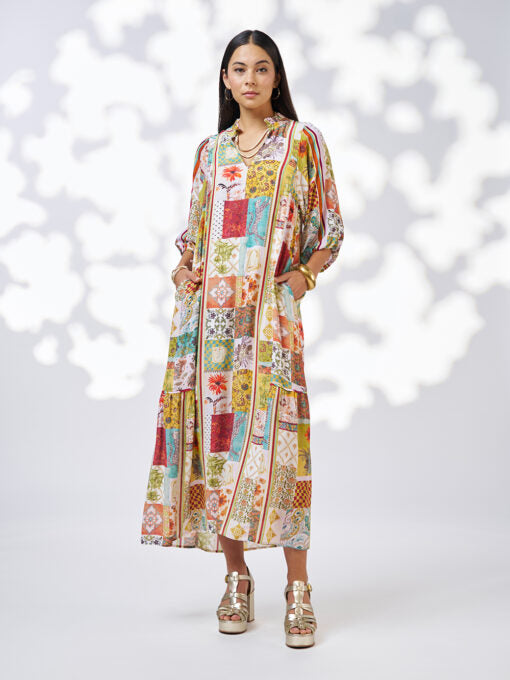 knee length dresses for ladies Venus Side Tie Midi Dress | Postcard Vacay main image 0