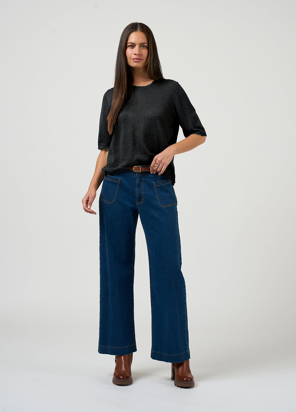 Loobie's Story "Lumira" Tee - Liquorice - Sizes: S L XL