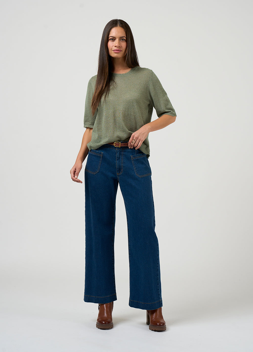 Loobie's Story "Lumira Tee" - Sage - Sizes: XS S M L XL