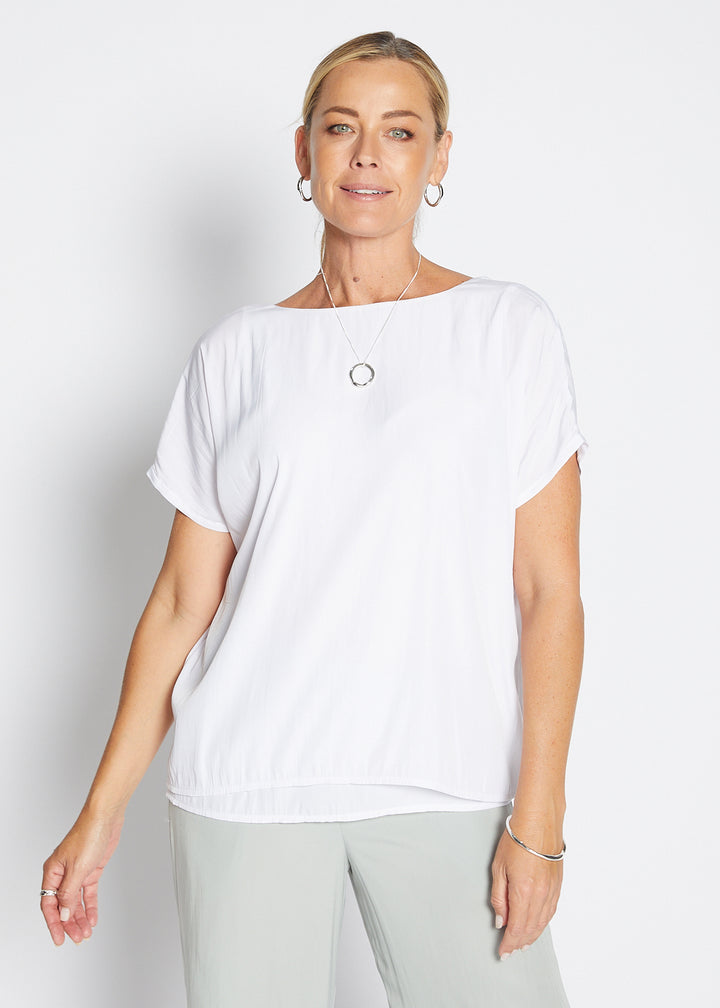 Philosophy Dolly Lustre Technical Reversible Layered Top in White - Sizes: 8 10 12 16