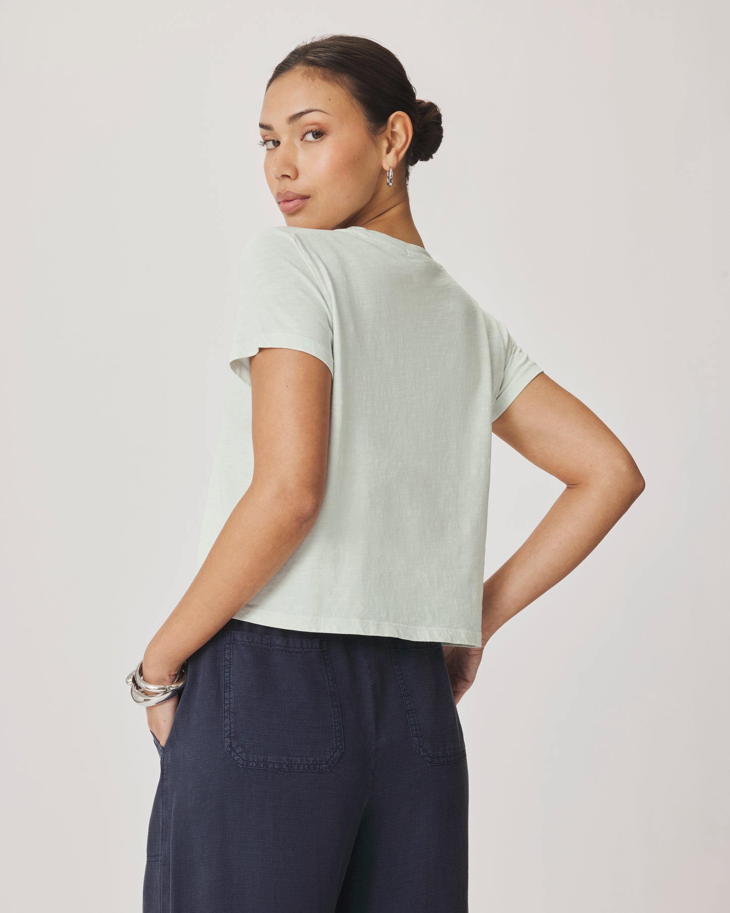 Splendid "Louisa" Short Sleeve Tee - White - Sizes: XS S M L XL