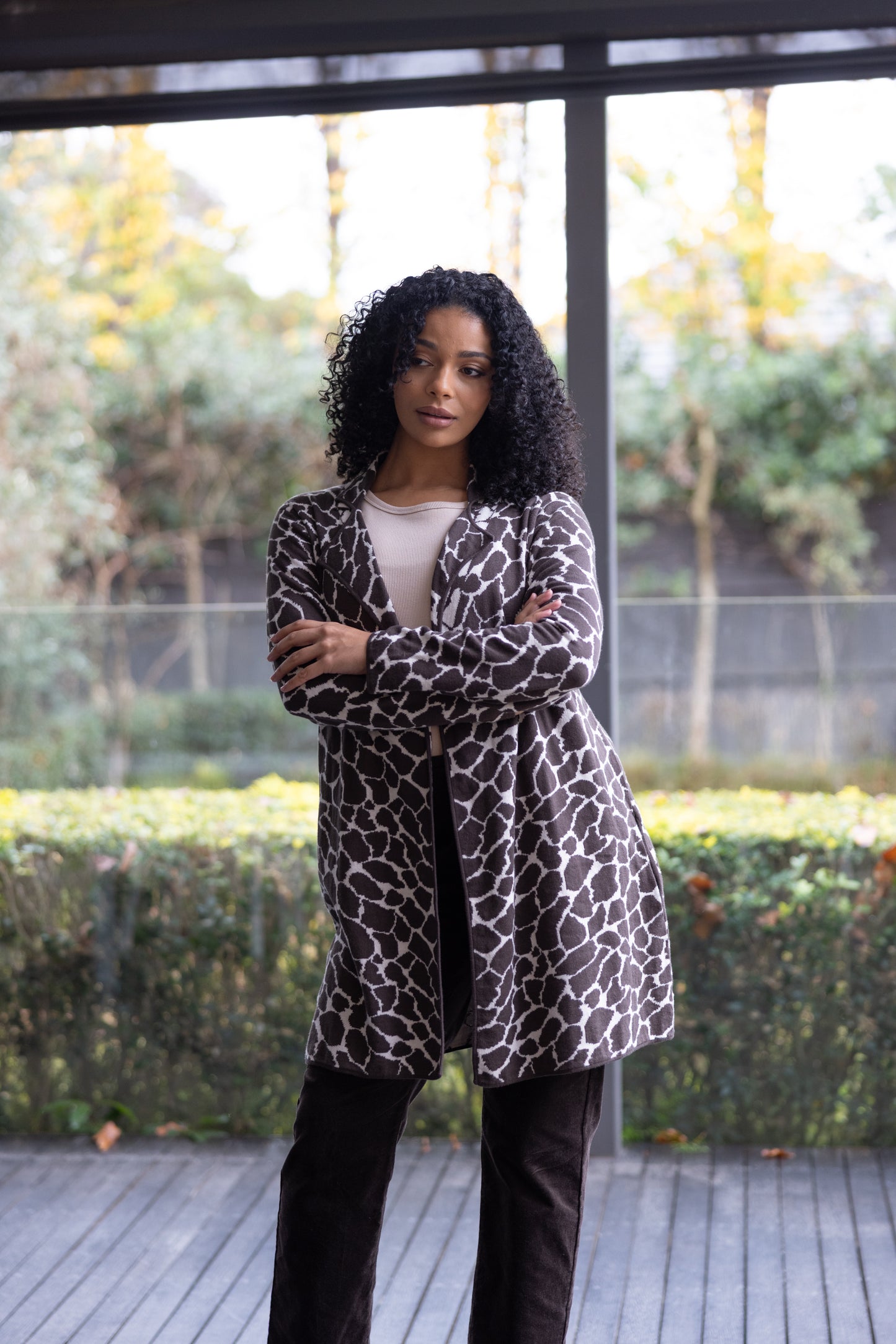 Two -T's Animal Print Long Cardigan - Sizes: S M L XL