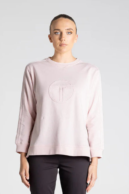 Two -T's Logo Sweater - Pale Pink - Sizes: 8 14 16