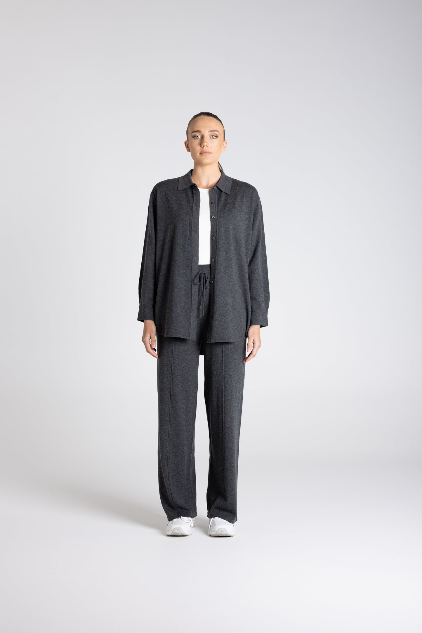 Two-T's Knit Shirt - Steel - Sizes: S M L XL