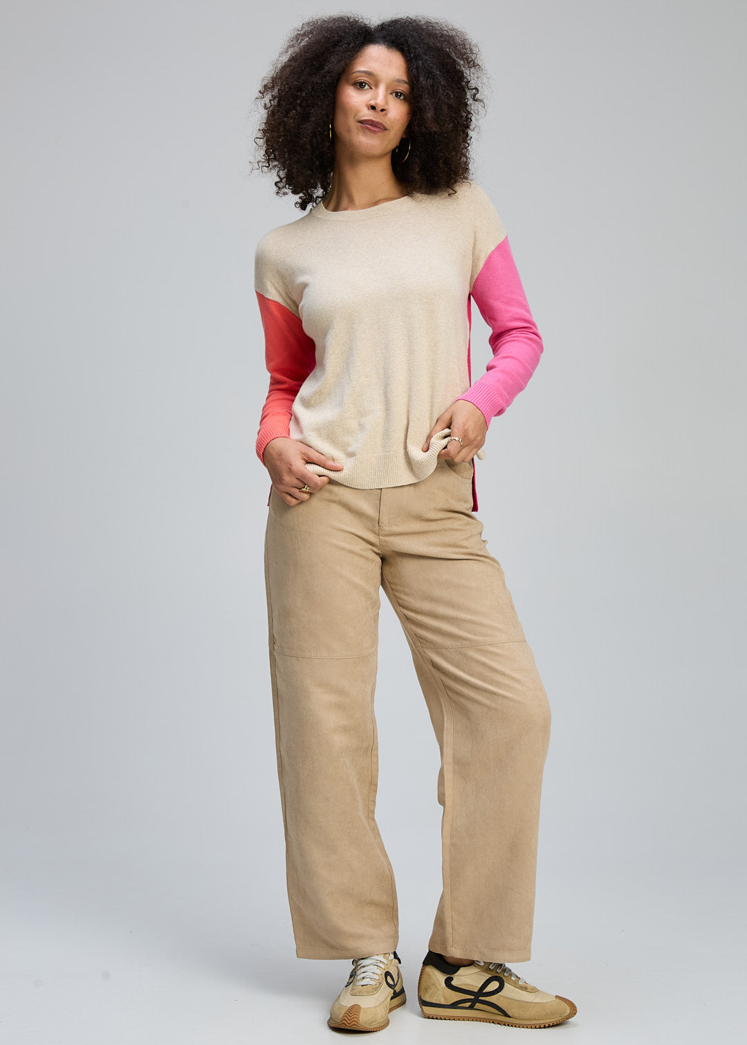 Zaket & Plover "Patch Play" Jumper - Almond - Sizes: L