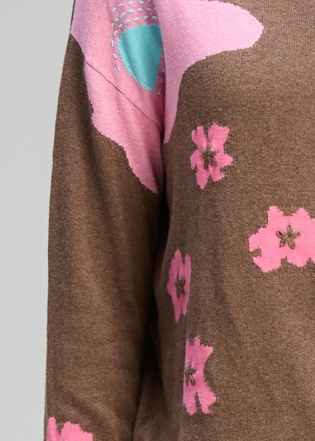 Zaket & Plover "Petal Play" Cardi - Bark - Sizes: S L XL