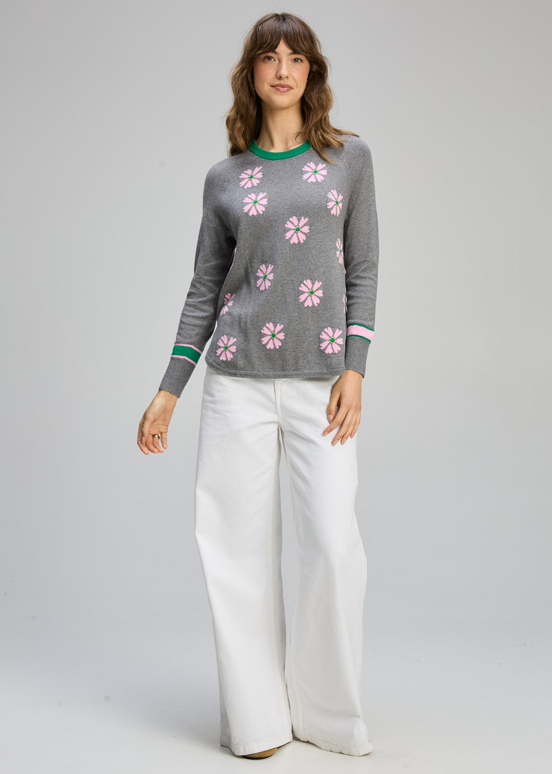 Zaket & Plover "Daisy Chain" Jumper - Cloud - Sizes: XS L
