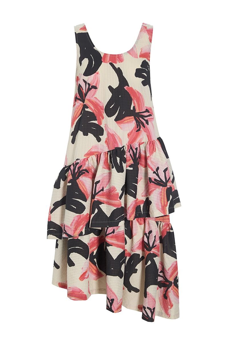 SALE Bitte Kai Rand "Cool Lily" Dress With Flounces - Sizes: S M