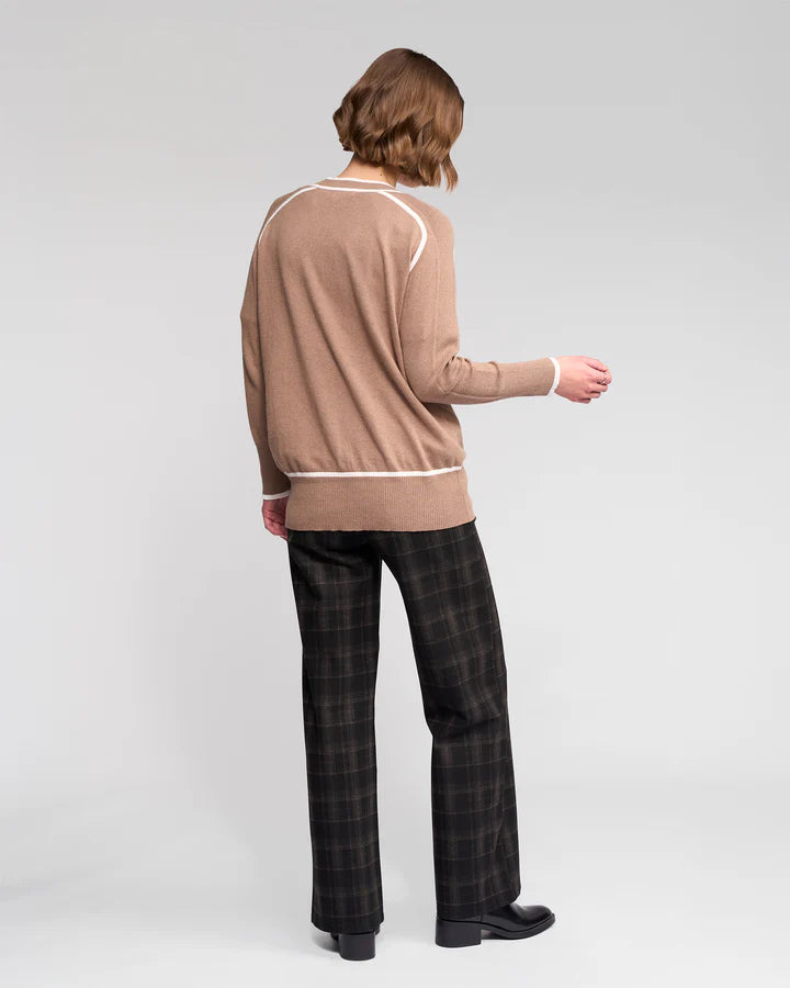 Vassalli "Tova Cardi" - Twig/Cream - Sizes: XS S M