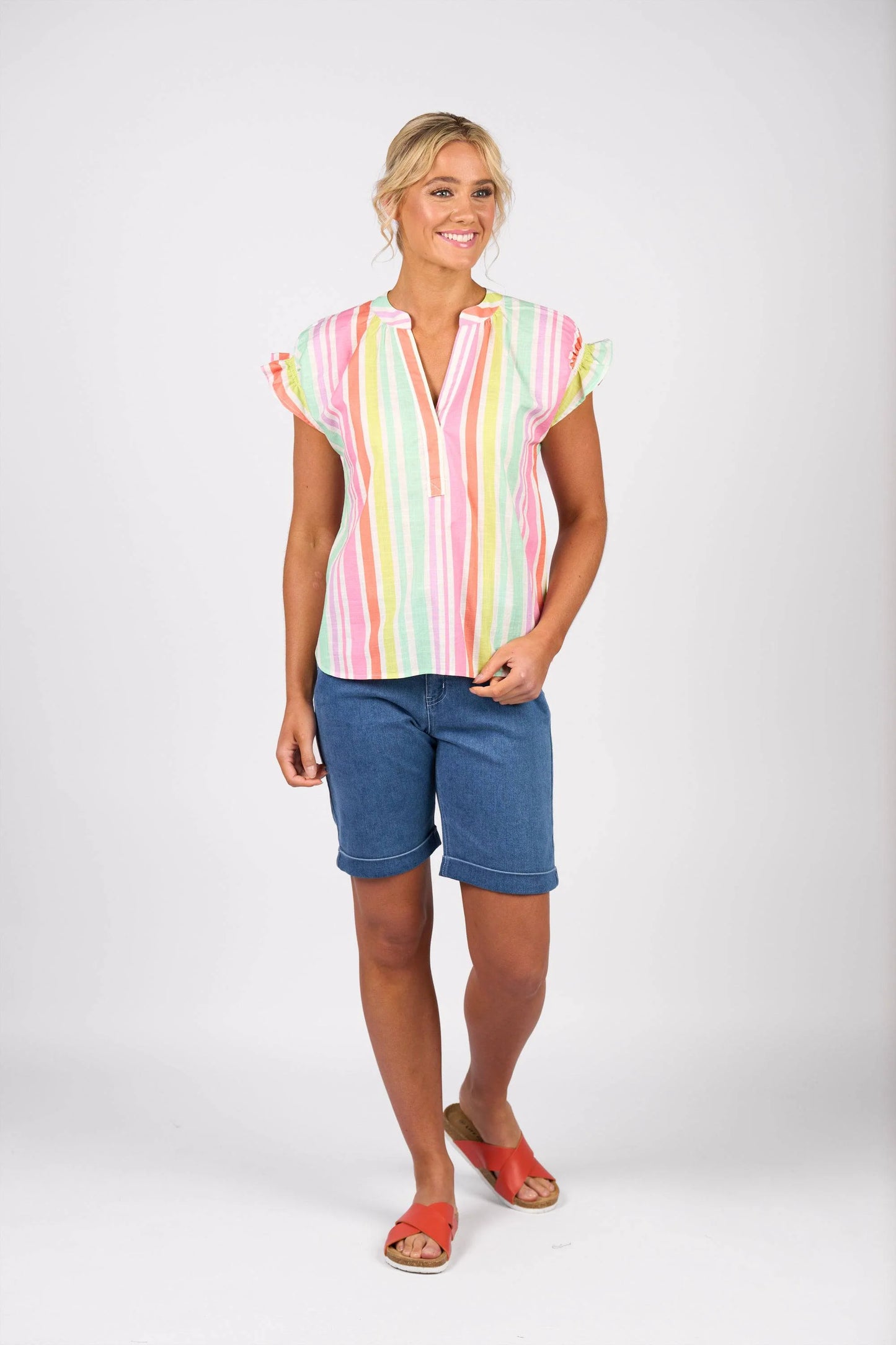 SALE Vassalli "Evelyn Top" - Cabana Stripe - Sizes: 8