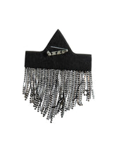 Load image into Gallery viewer, NU Denmark Black Rhinestone Fringed Brooch