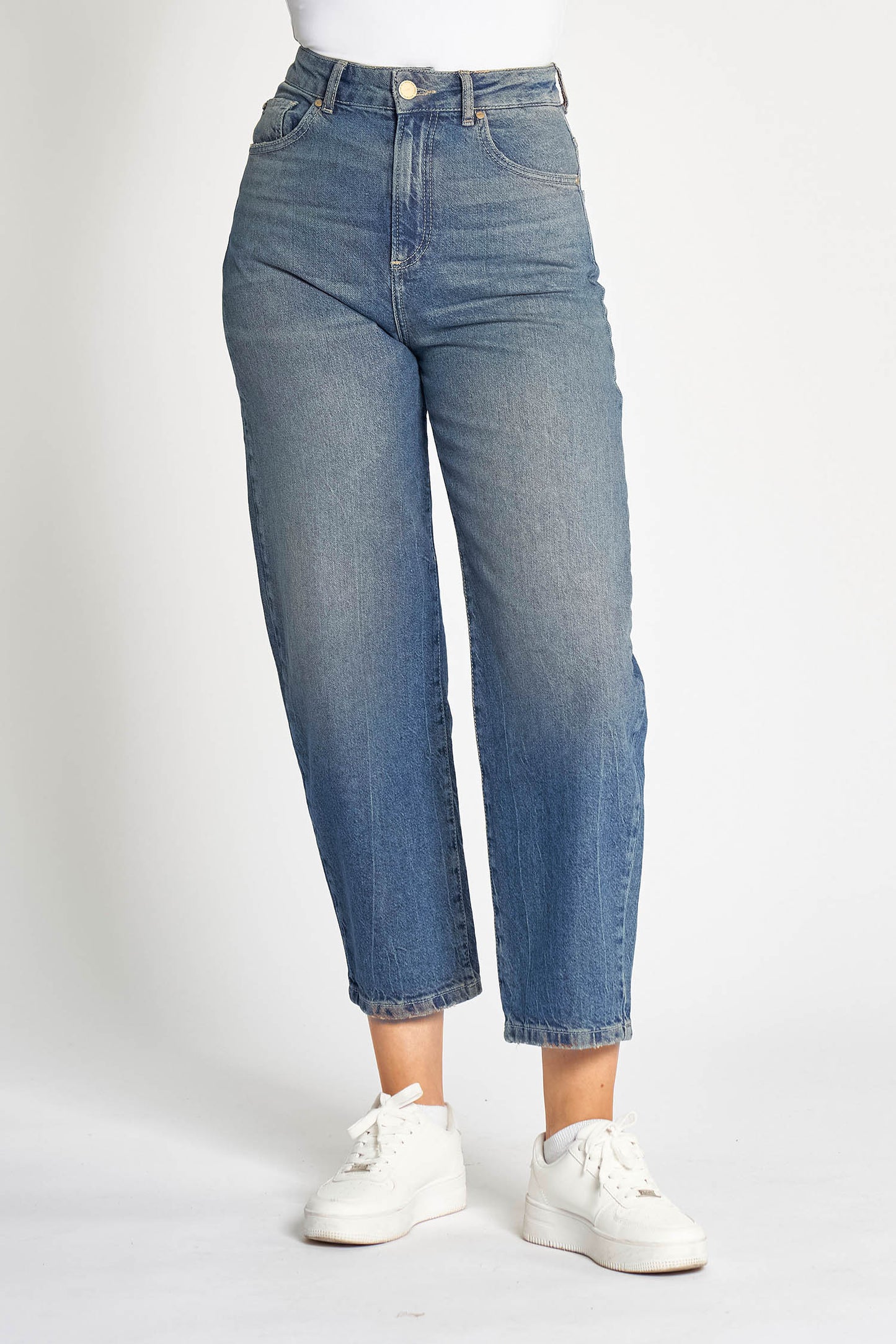 Zhrill "ZHIZA" Barrel Leg Jean - Blue - Sizes: 29(11) 30(12) 31(13) 32 (14)