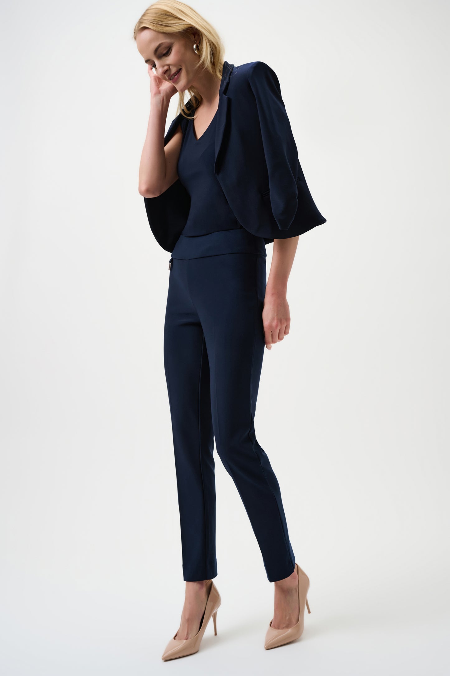 Joseph Ribkoff Classic Tailored Slim Pant - Midnight Blue - Sizes: 8 10 12 14 16 18