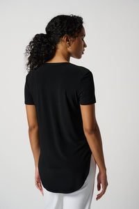 Joseph Ribkoff Classic T-Shirt -Black - Sizes: 8 12 18