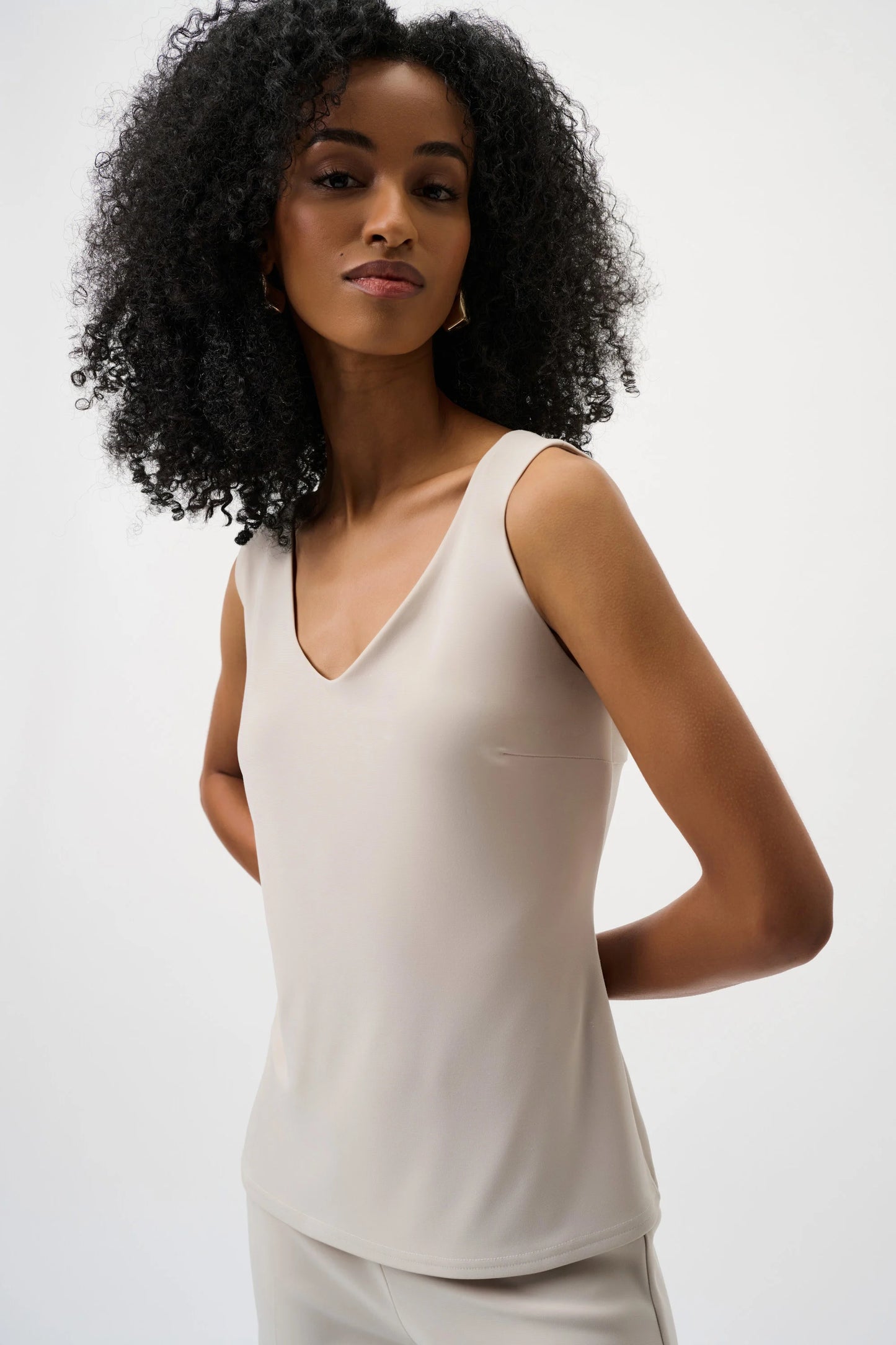 Joseph Ribkoff Classic V-Neck Cami - Moonstone - Sizes: 8 10