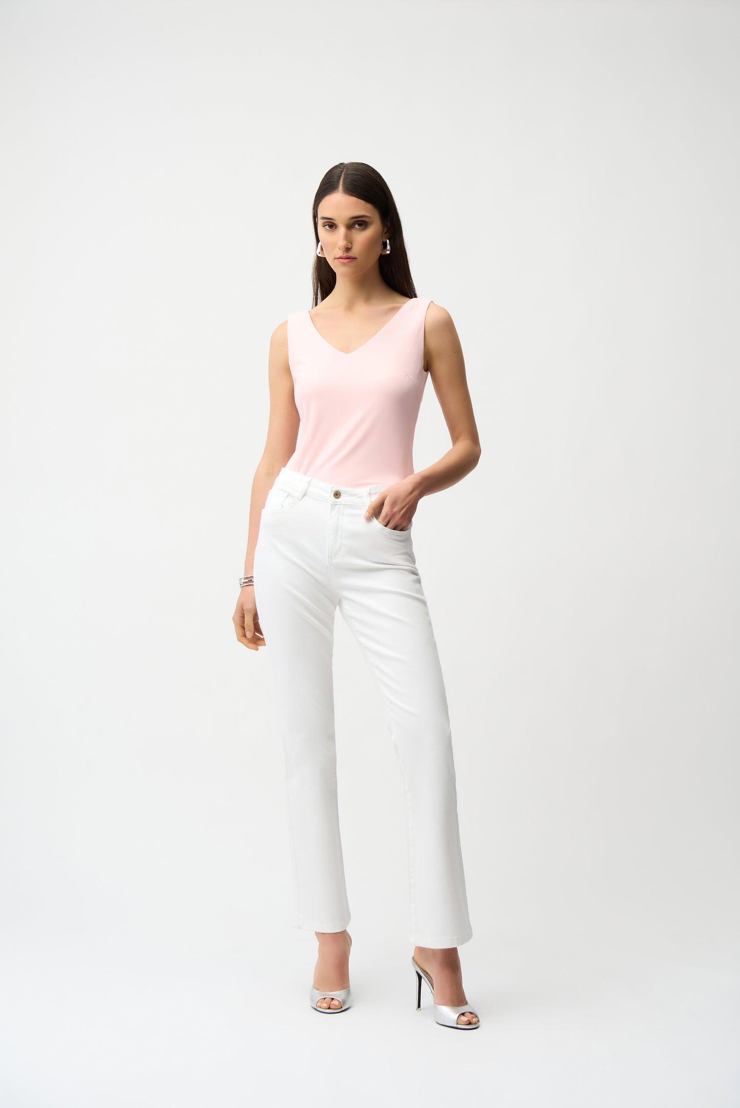 Joseph Ribkoff Classic V-neckline Cami - Petal Pink - Sizes: 10