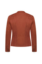 Load image into Gallery viewer, SALE  Vassalli  Faux Suede Zip Jacket   Rich Maple  -  Sizes: 10