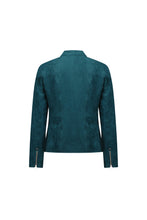 Load image into Gallery viewer, Vassalli Faux Suede Zip Jacket - Spruce - Sizes: 10  14 16