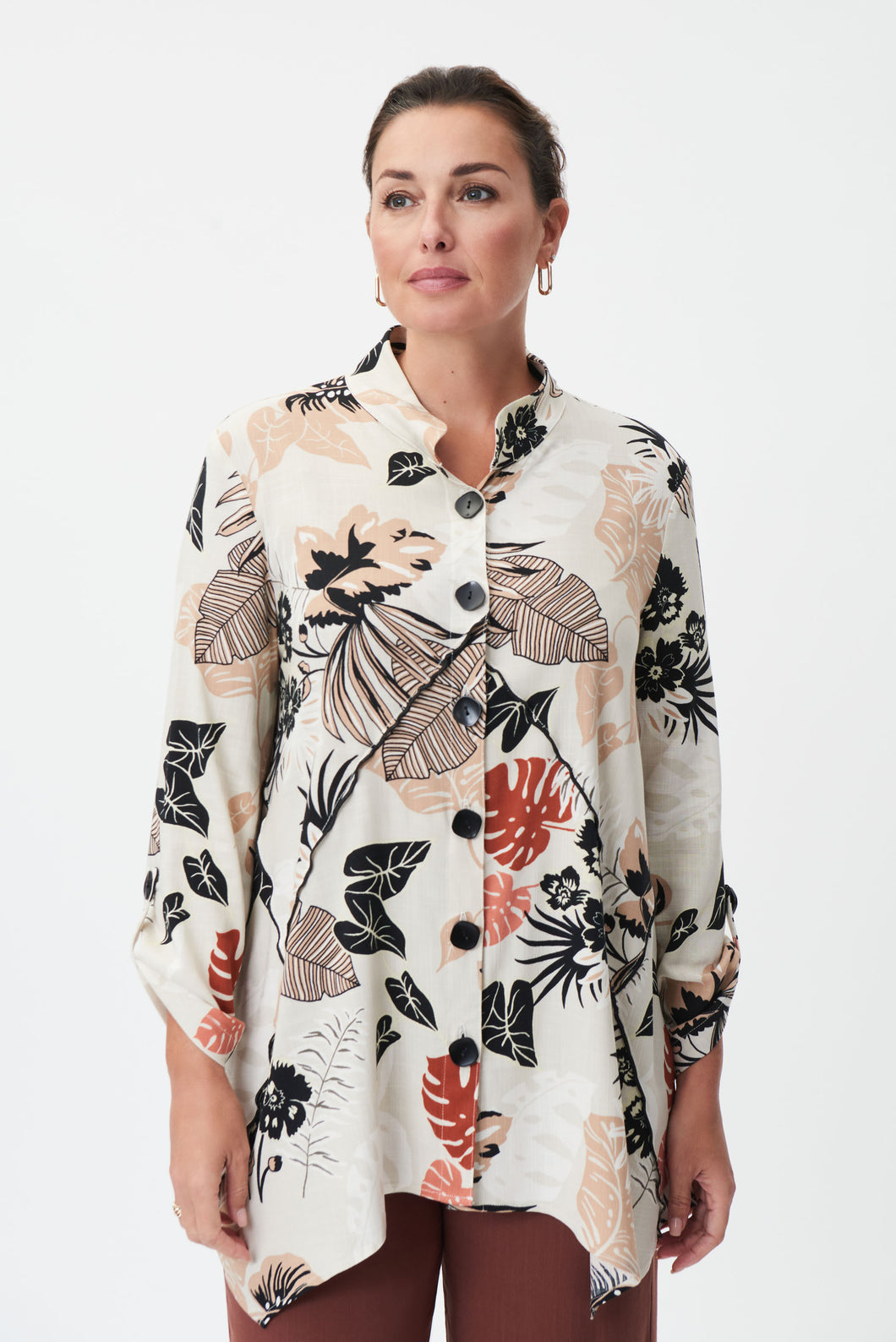 SALE  Joseph Ribkoff  Autumn Floral Print Tunic Shirt  -  Size: 14