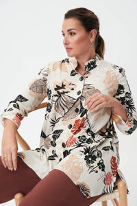 SALE  Joseph Ribkoff  Autumn Floral Print Tunic Shirt  -  Size: 14