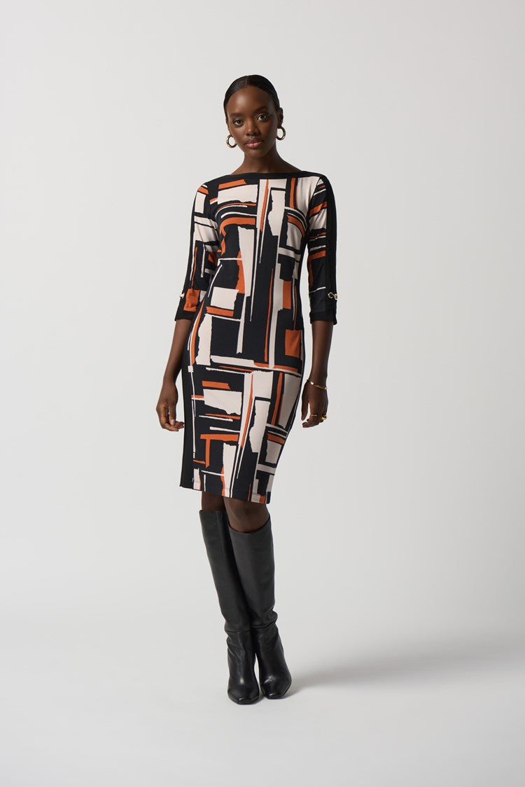 SALE  Joseph Ribkoff   Geometric Print Dress   -   Size:  12