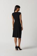 Load image into Gallery viewer, Joseph Ribkoff  Jersey Sleeveless Draped Dress in Black - Sizes: 8  10