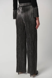 Joseph Ribkoff  Lame Crinkle Pant in Charcoal - Sizes: 8  10  12  14