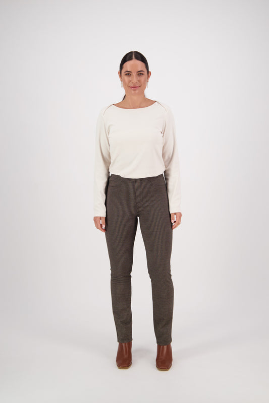 SALE Vassalli    "Logic" Weave Slim Leg Pant  -  Sizes:  18