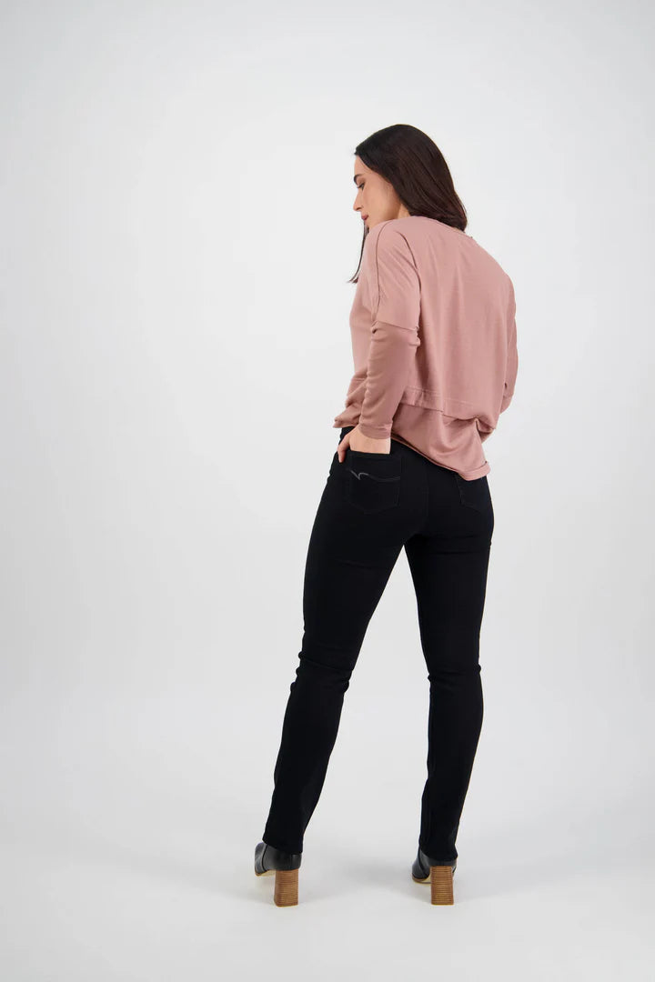 Vassalli    Slim Leg Jean    -    Black    -    Sizes:  8 10 12 14 16