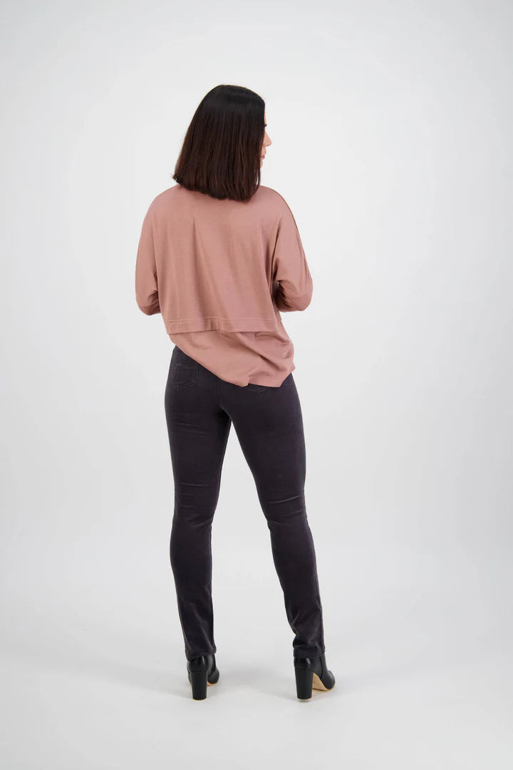 Vassalli "Bay Cord Pull On Pant" - Charcoal - Sizes: 8 18