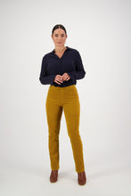 Load image into Gallery viewer, SALE  Vassalli   Slim Leg Cord Pant    Mustard   -  Sizes:  16