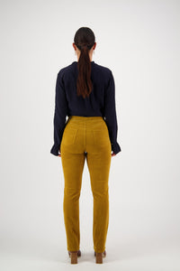 SALE  Vassalli   Slim Leg Cord Pant    Mustard   -  Sizes:  16