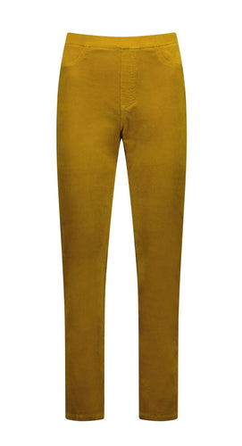 SALE  Vassalli   Slim Leg Cord Pant    Mustard   -  Sizes:  16