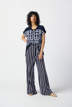 Load image into Gallery viewer, Joseph Ribkoff  Navy &amp; White Wide Leg Pant - Sizes: 10  12  16