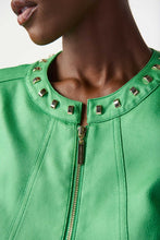 Load image into Gallery viewer, Joseph Ribkoff   Green Faux Suede Jacket  -  Size:  S