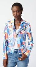 Load image into Gallery viewer, Joseph Ribkoff Face Print Faux Suede Moto Jacket - Sizes: L