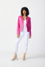 Load image into Gallery viewer, Joseph Ribkoff Hot Pink Suede Jacket with Metal Trims - Sizes: S M L
