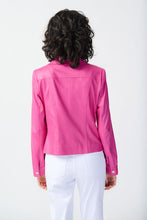 Load image into Gallery viewer, Joseph Ribkoff Hot Pink Suede Jacket with Metal Trims - Sizes: S M L