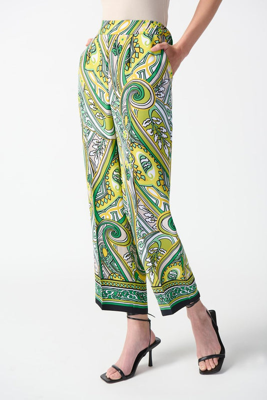 Joseph Ribkoff    Paisley Print Cropped Pant    -    Sizes:  10  12