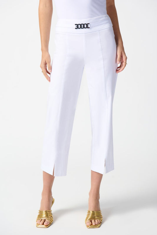 Joseph Ribkoff    Millennial White Cropped Pant   -   Size:  16