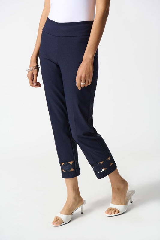 Joseph Ribkoff     Navy Cropped Pant    -    Size:  12