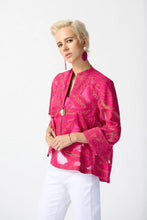 Load image into Gallery viewer, Joseph Ribkoff Pink/Gold Swing Jacket - Size: 10 12 14