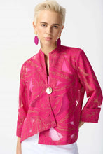Load image into Gallery viewer, Joseph Ribkoff Pink/Gold Swing Jacket - Size: 10 12 14