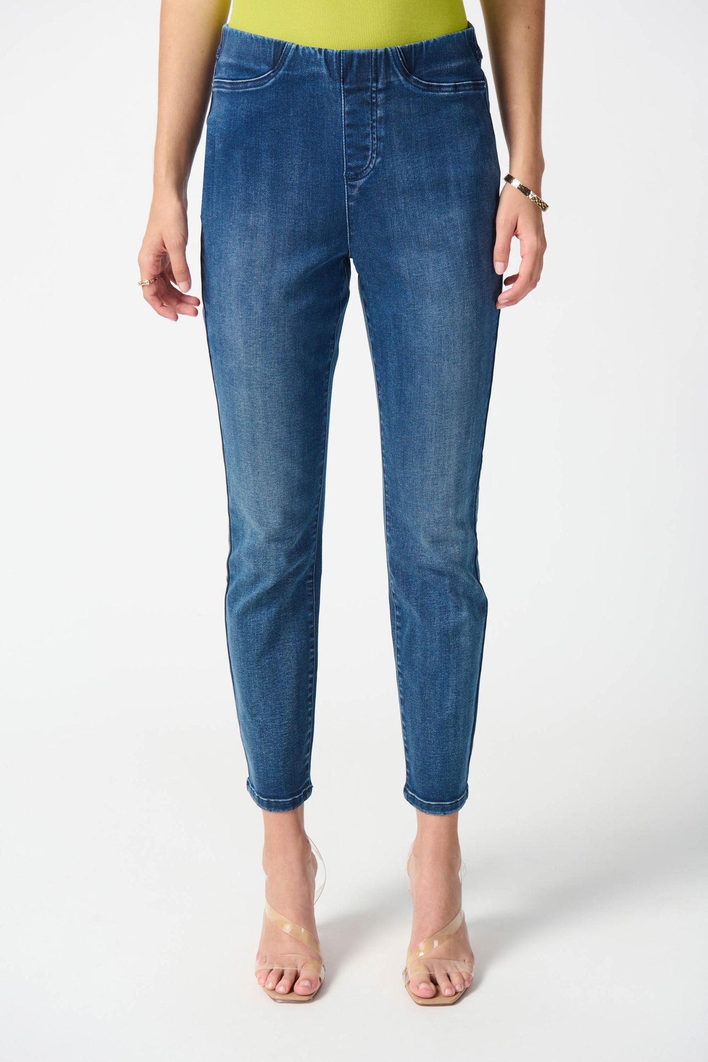 SALE   Joseph Ribkoff    Blue Pull On Slim Jean   -    Size:  8