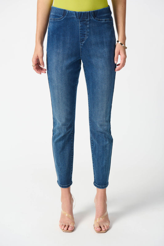 SALE   Joseph Ribkoff    Blue Pull On Slim Jean   -    Size:  8