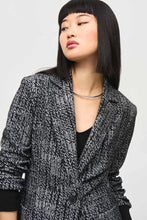 Load image into Gallery viewer, Joseph Ribkoff  Tweed Blazer in Black/White - Sizes: 8  10